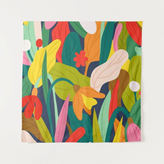 Botanische Symphonie Wandteppich (Vorderseite)