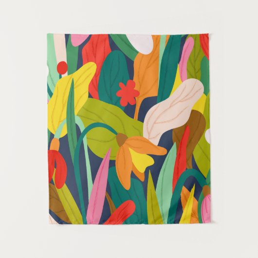 Botanische Symphonie Wandteppich (Vorderseite)