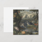 Botanische Szene blauer Krane am Fluss (Vorne/Hinten)