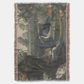 Botanische Szene blauer Krane am Fluss Decke (Vorderseite Vertikal)