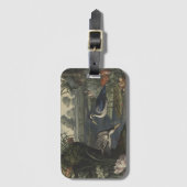 Botanische Szene blauer Krane am Fluss Gepäckanhänger (Vorderseite Vertikal)