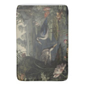 Botanische Szene des blauen Krans an einem Fluss Badematte (Vorderseite Vertikal)