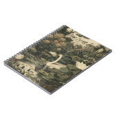 Botanische Szene eines weißen Schwans anpassbar Notizblock (Linke Seite)