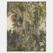 Botanische Szene von Schwänen in einem englischen Fleecedecke (Vorderseite)