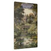 Botanische Szene von Schwänen in einem englischen  Klemmbrett (Rechts)