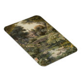 Botanische Szene von Schwänen in einem englischen Magnet (Rechte Seite)