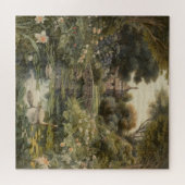 Botanische Szene von Schwänen in einem englischen  Puzzle (Horizontal)