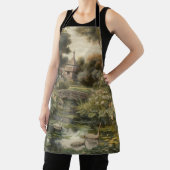 Botanische Szene von Schwänen in einem englischen  Schürze (InSitu)