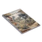 Botanische Szene von Zebras und Löwen anpassbar Notizblock (Rechte Seite)