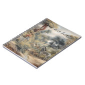 Botanische Szene von Zebras und Löwen anpassbar Notizblock (Linke Seite)