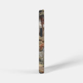 Botanische Szene von Zebras und Löwen in einer Oas iPhone Hülle (Rechte Seite)