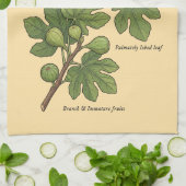 Botanische Tafel Feige Ficus Carica Geschirrtuch (Gefaltet)