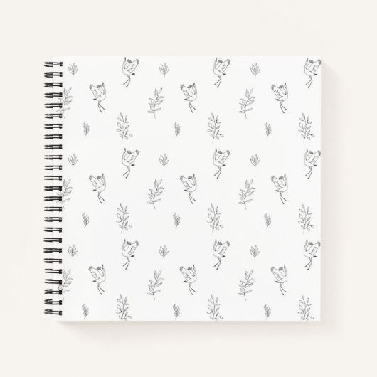 Botanische Tanzherzen | Notebook Notizblock (Vorderseite)