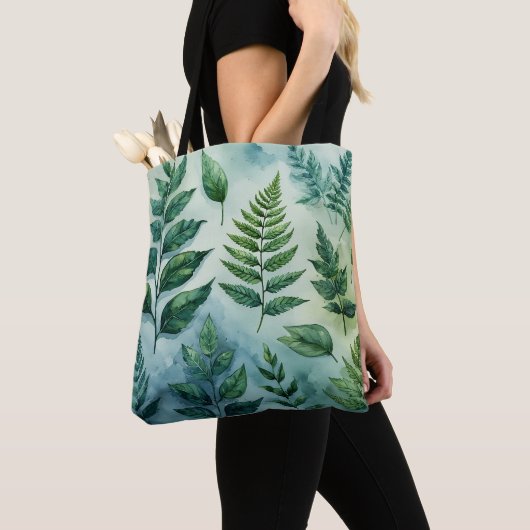 Botanische Tasche Fresh Green Fern (Von Nahem)