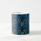 Botanische Tasse aus Blauleder (Mittel)