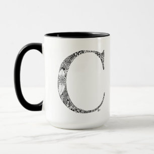 Botanische Tasse des Buchstabe-C, Kunst durch