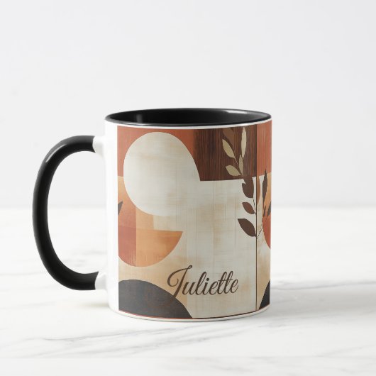 Botanische Tasse Herbst - Personalisierte Erdnatur (Links)