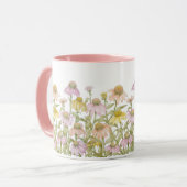 Botanische Tasse Wasserfarbe (Vorderseite Links)