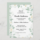 Botanische Taufe Einladung (Vorne/Hinten)