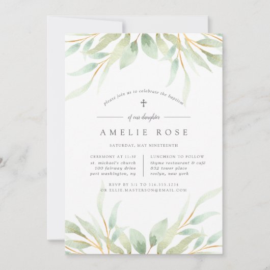 Botanische Taufe oder weihnachtliche Einladung (Vorderseite)