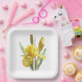 Botanische Teller aus Yellow Bartded Iris (Party)