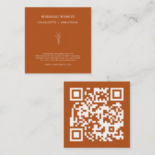 Botanische Terracotta Wedding Website QR Code UAWG Begleitkarte