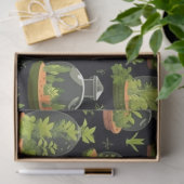 Botanische Terrarien auf Schwarzteppichpapier Seidenpapier (Geschenk)