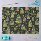 Botanische Terrarien auf Schwarzteppichpapier Seidenpapier (Basteln)