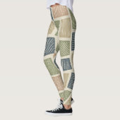 Botanische Textur Retro Graphic Leggings (Links)