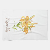 Botanische Tigerlilie Geschirrtuch (Horizontal)