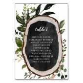 Botanische Tischkarte aus Holz Tischnummer (Vorderseite)