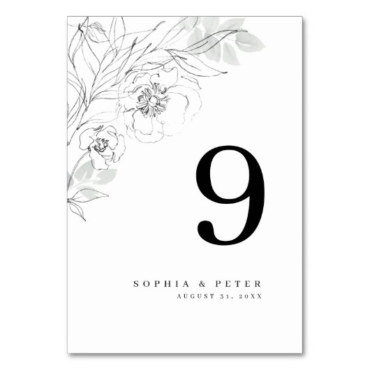 Botanische Tischnummer (Rückseite)