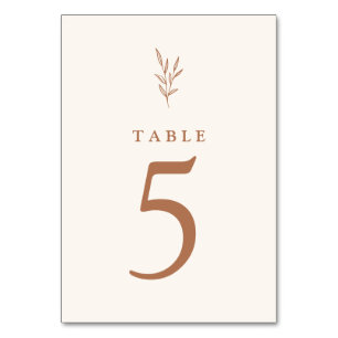 Botanische Tischnummer Burnt Orange Weddin