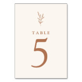 Botanische Tischnummer Burnt Orange Weddin (Rückseite)