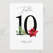 Botanische Tischnummer Gold Watercolor Holiday 10 (Rückseite)