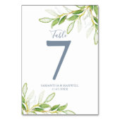 Botanische Tischnummer Hochzeit (Rückseite)