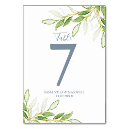 Botanische Tischnummer Hochzeit