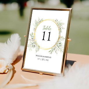 Botanische Tischnummer Hochzeit