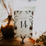 Botanische Tischnummer-Karte für Rustikale Flora Tischnummer<br><div class="desc">Tischnummern verbessern das Aussehen Ihrer Tischdecke und legen die Touch auf Ihren besonderen Tag. Personalisierter Textdruck der Namen oder Zahlen Ihrer Tabellen. Der doppelseitige Druck ist im Preis inbegriffen. Fügen Sie diesem Design Ihre benutzerdefinierte Formulierung hinzu, indem Sie die "Diese Vorlage bearbeiten"-Felder auf der rechten Seite des Elements verwenden, oder...</div>