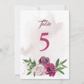 Botanische Tischnummer pink mauve (Vorderseite)