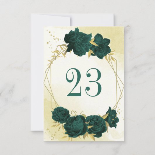 Botanische Tischnummer Smaragdgrün (Rückseite)