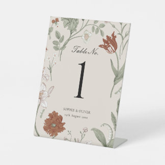 Botanische Tischnummern Sockelschild
