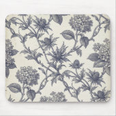 Botanische Toile | Hortensie & Stranddistel Mousepad (Vorne)