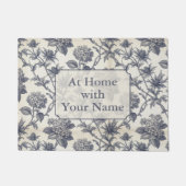 Botanische Toile | Hydrangea & Meer-Hollunder Cust Fußmatte (Vorderseite)