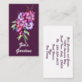 Botanische Trauben, Beeren und Blume Visitenkarte (Vorne/Hinten)