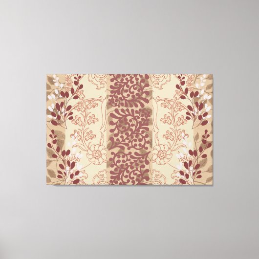 Botanische Traumlandschaft in Tan Große Leinwand P (Vorderseite)