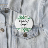 Botanische Trauzeugin aus frischem Blattwerk Mit M Button (Beispiel)