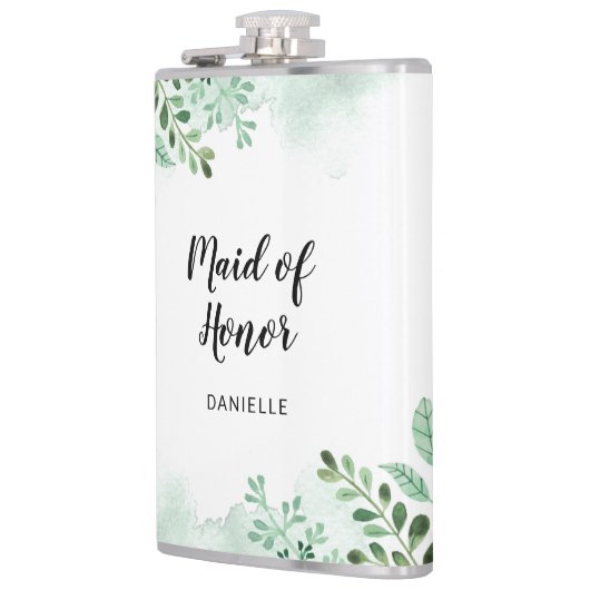 Botanische Trauzeugin Hochzeitsfeier Flachmann (Links)