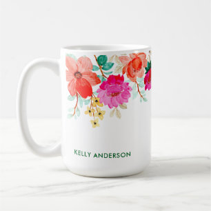Botanische Trendy Floral Muster Decal Kaffeetasse