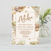 Botanische tropische Babydusche Einladung (Stehend Vorderseite)